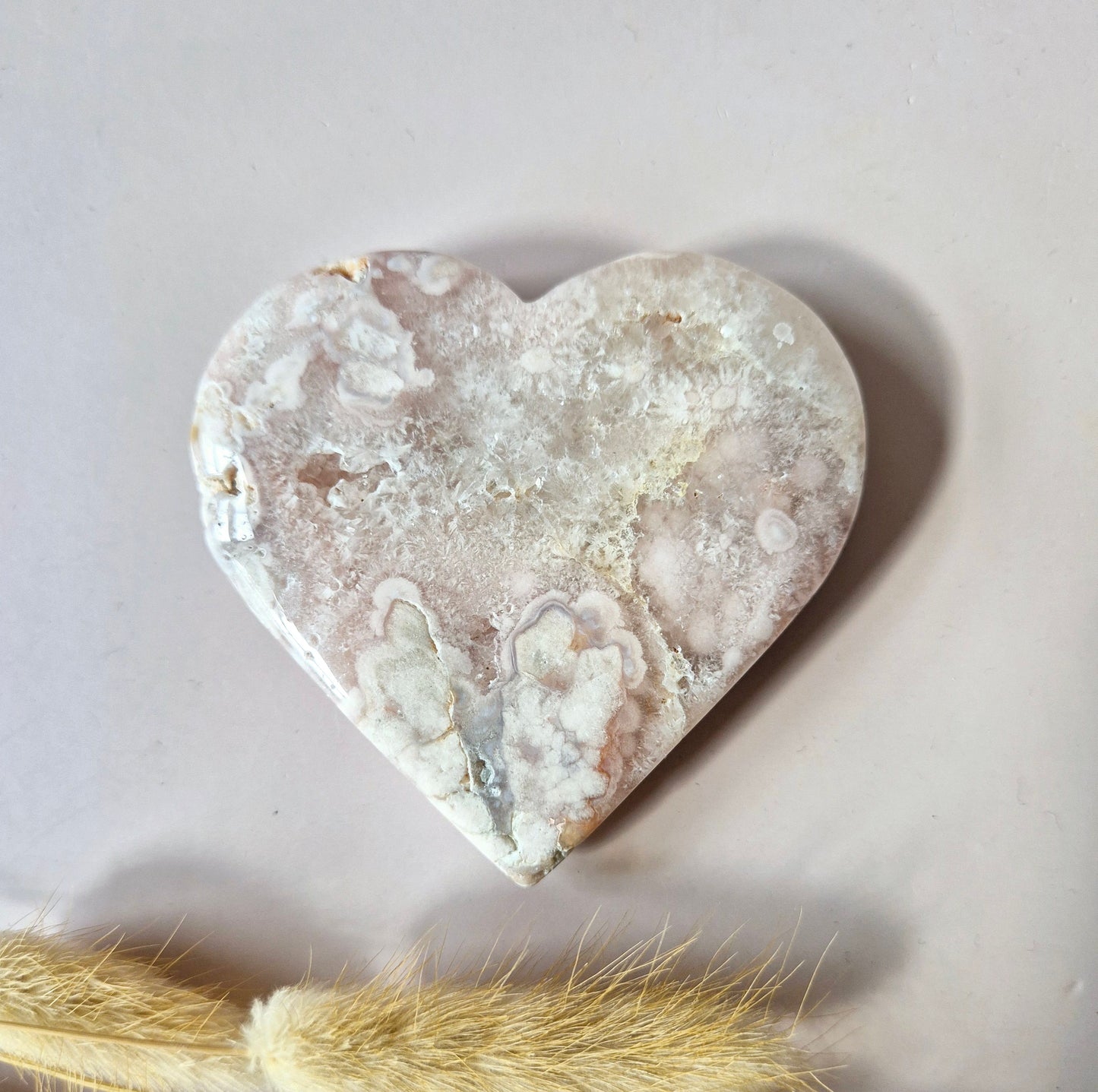 Edelsteen Druzy Pink Amethist Hart #13 8-10cm (Roze Amethist)