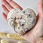 Edelsteen Druzy Pink Amethist Hart #14 8-10cm (Roze Amethist)