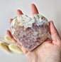 Edelsteen Druzy Pink Amethist Hart #15 8-10cm (Roze Amethist)