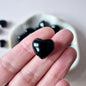 Mini Edelsteen Hartje Zaksteen – Zwarte obsidiaan (1,5 cm) voor crystal confetti