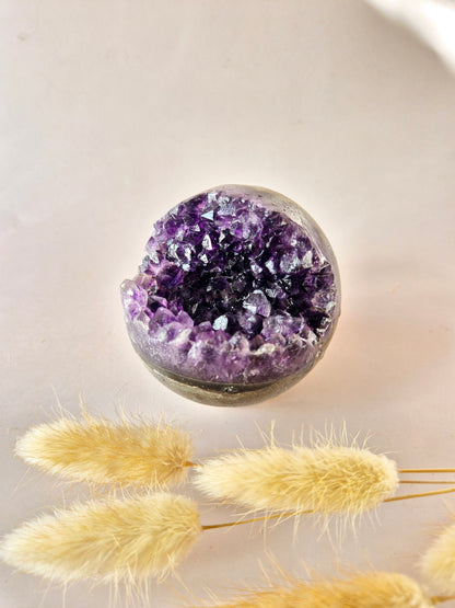 Hoge Kwaliteit Edelsteen Amethist Geode Bol (60–70 mm)