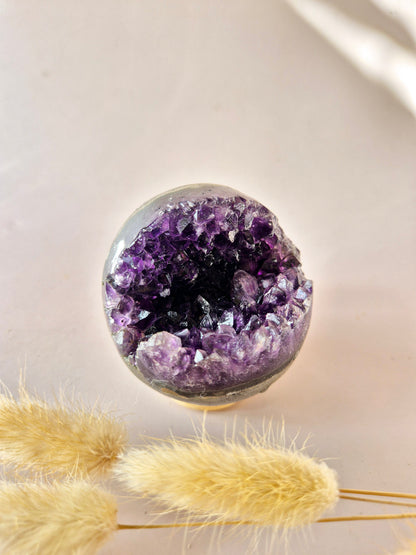 Hoge Kwaliteit Edelsteen Amethist Geode Bol (60–70 mm)