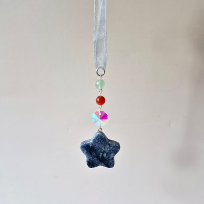 Willekeurige Edelsteen Kerst Ster Hangers / Suncatchers