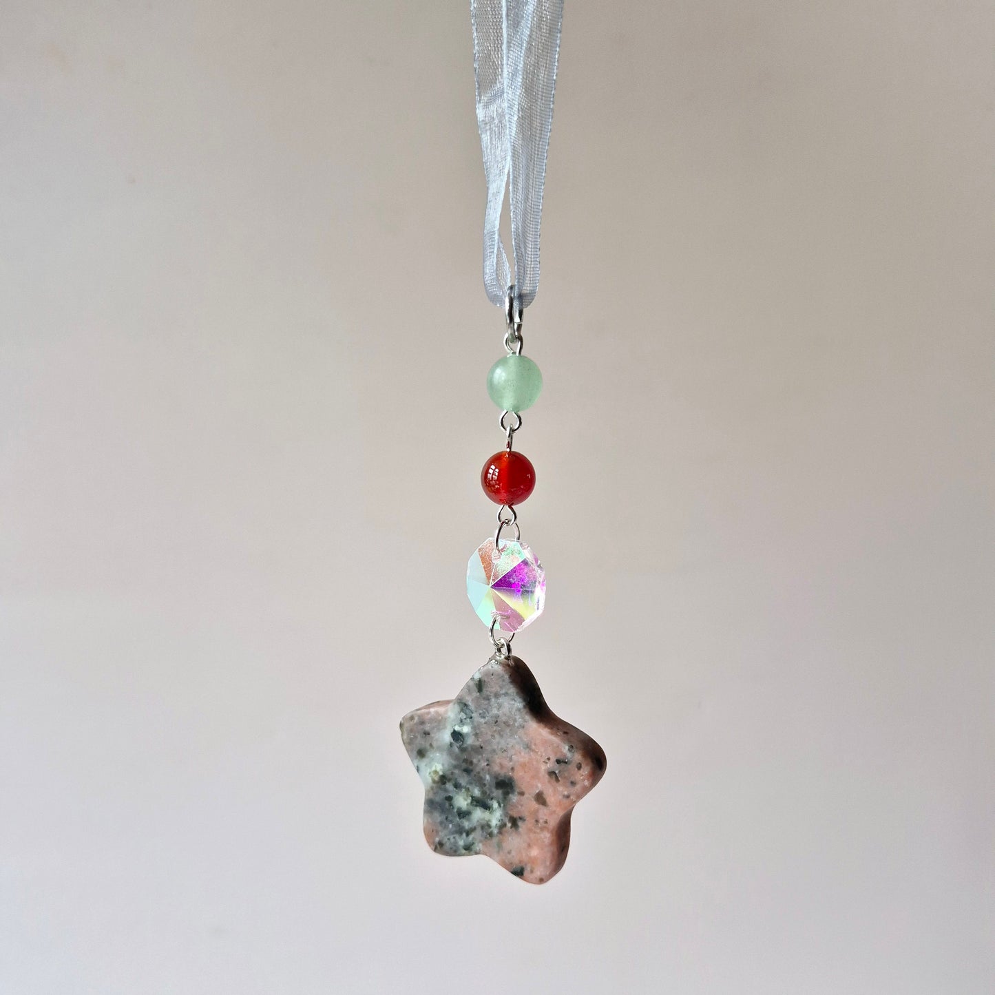 Willekeurige Edelsteen Kerst Ster Hangers / Suncatchers