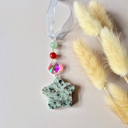 Willekeurige Edelsteen Kerst Ster Hangers / Suncatchers