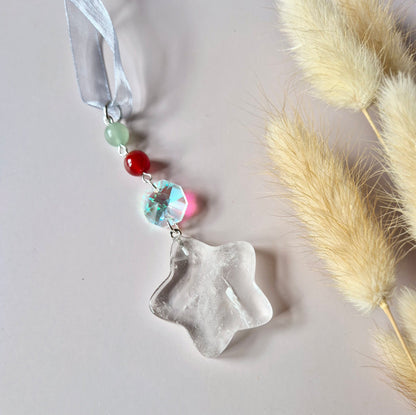 Willekeurige Edelsteen Kerst Ster Hangers / Suncatchers