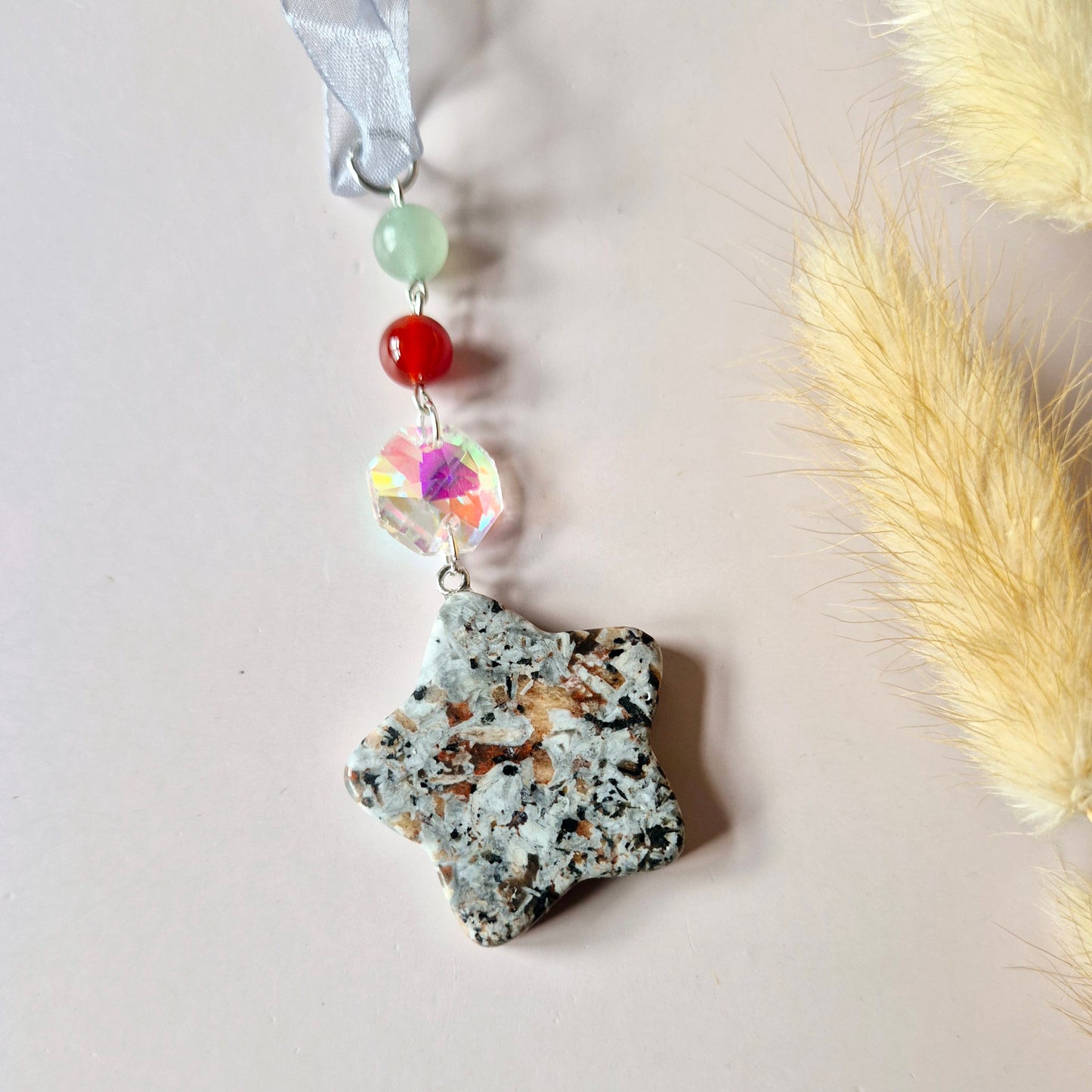 Willekeurige Edelsteen Kerst Ster Hangers / Suncatchers