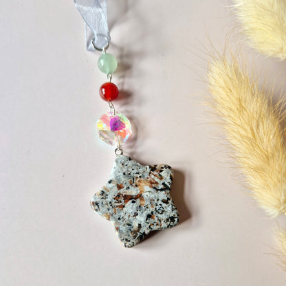 Willekeurige Edelsteen Kerst Ster Hangers / Suncatchers