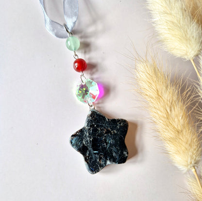 Willekeurige Edelsteen Kerst Ster Hangers / Suncatchers