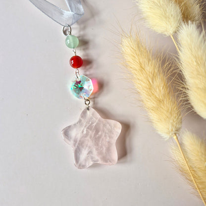 Willekeurige Edelsteen Kerst Ster Hangers / Suncatchers
