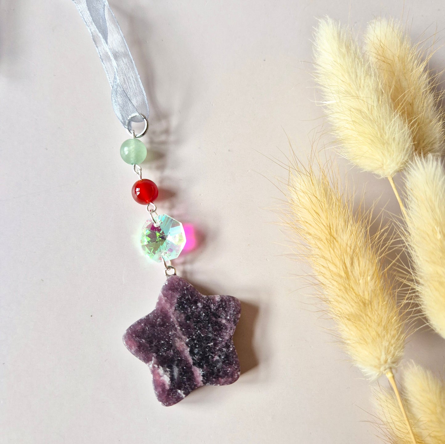Willekeurige Edelsteen Kerst Ster Hangers / Suncatchers