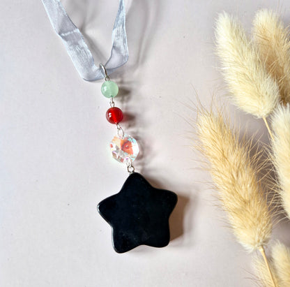 Willekeurige Edelsteen Kerst Ster Hangers / Suncatchers