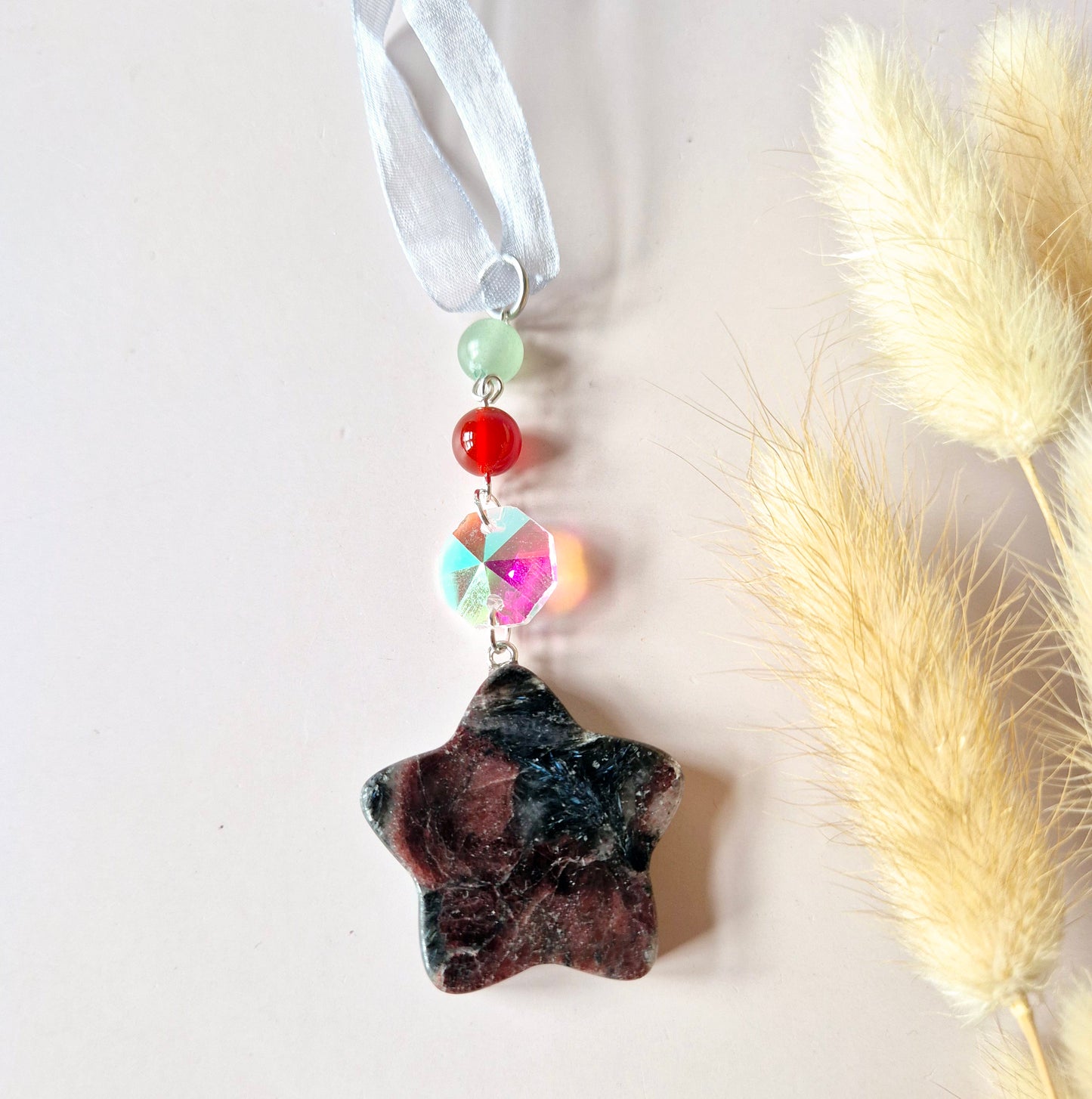 Willekeurige Edelsteen Kerst Ster Hangers / Suncatchers