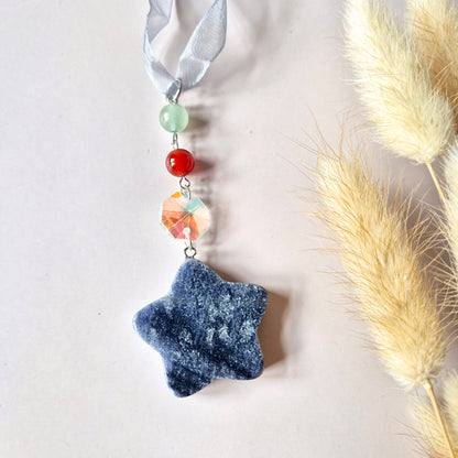 Willekeurige Edelsteen Kerst Ster Hangers / Suncatchers