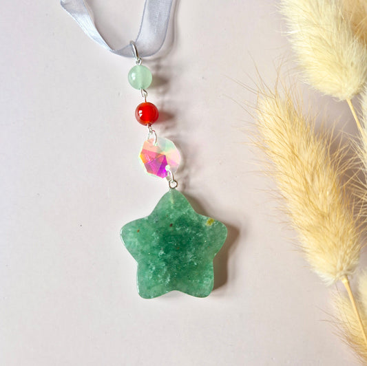 Willekeurige Edelsteen Kerst Ster Hangers / Suncatchers