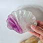 Edelsteen Carving Schaal Schelpvorm Fluoriet #8 - Uniek Cadeau