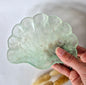 Edelsteen Carving Schaal Schelpvorm Groene Fluoriet #12 - Uniek Cadeau