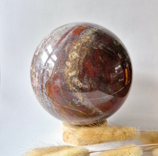 XXL Polychroom Jaspis Bol 1750g (11cm) – Aardende en Beschermende Edelsteen sphere