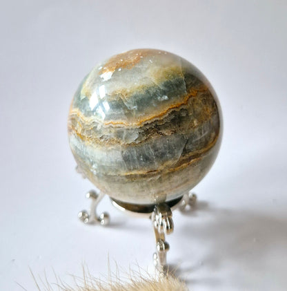 Blue Onyx Bol – 55 mm / 226 g | Kalmerende Edelsteen voor Rust en Balans (blauwe onyx)