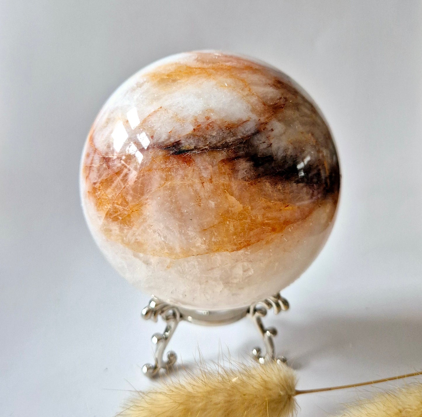 XL Fire Quartz Kristallen Bol – 88 mm (935g)| Energieversterkende Edelsteen voor Kracht en Focus