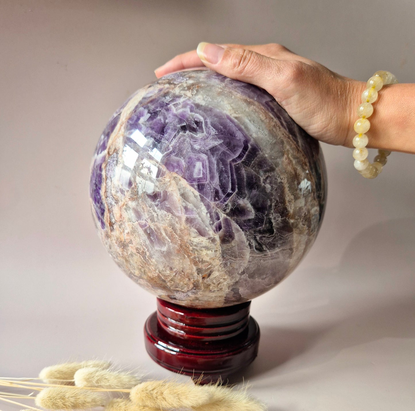 XXL Dream Amethist Edelsteen Bol – 180 mm | Krachtige Spirituele Edelsteen voor Rust en Intuïtie Statement Piece (kopie)