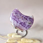 XL Amethist Agaat Edelsteen Maan (314g) – Inclusief Standaard