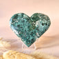 Edelstein Druzy Moosachat Herz auf Metallständer – Nr. 93 230 Gramm