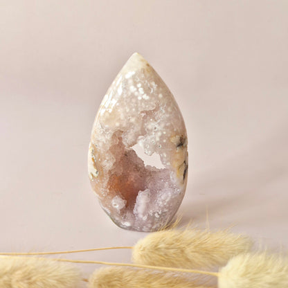 Edelsteen Druzy Pink Amethist flame 183g (Roze Amethist)