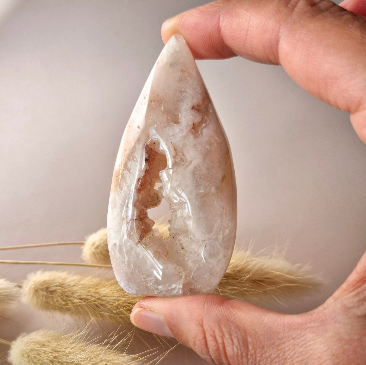 Edelsteen Druzy Pink Amethist flame 68g (Roze Amethist)