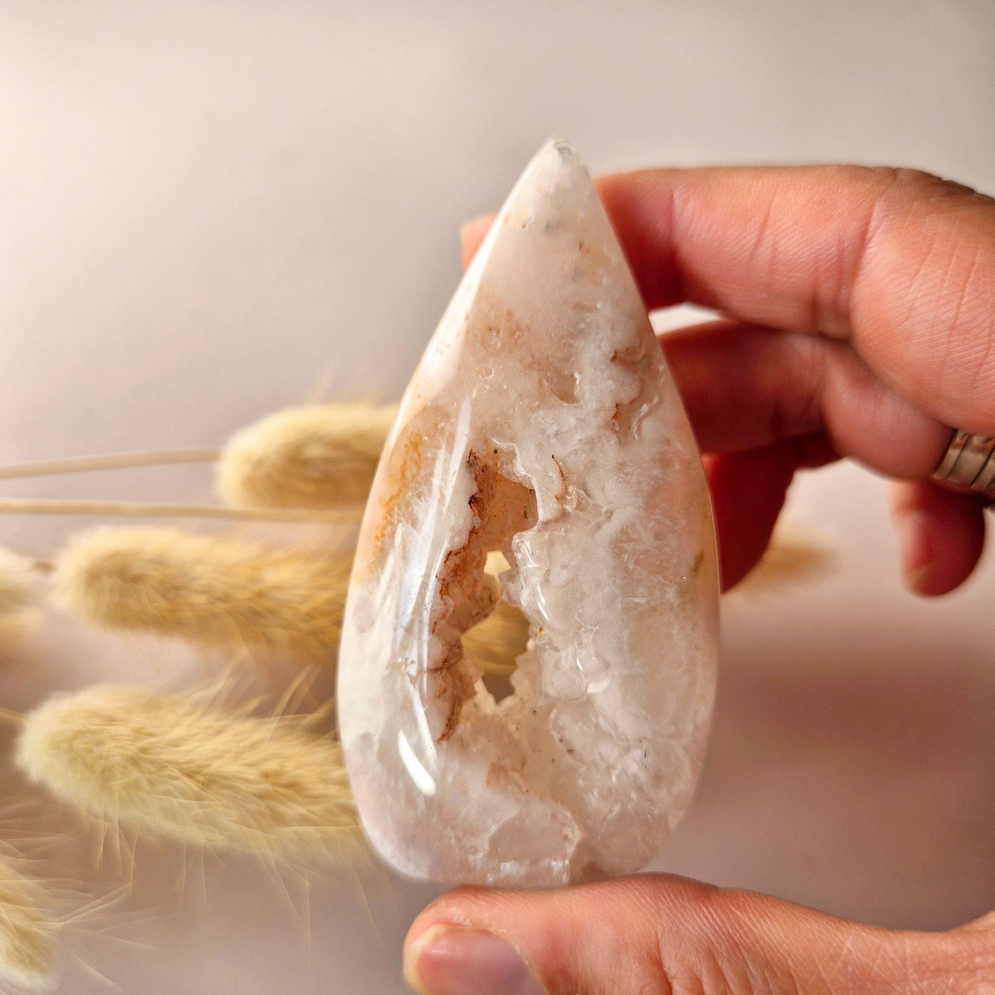 Edelsteen Druzy Pink Amethist flame 68g (Roze Amethist)