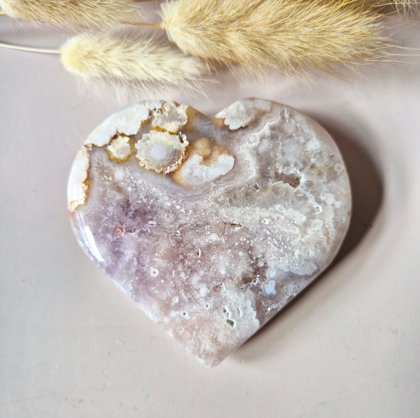 Edelsteen Druzy Pink Amethist Hart 172g (Roze Amethist)