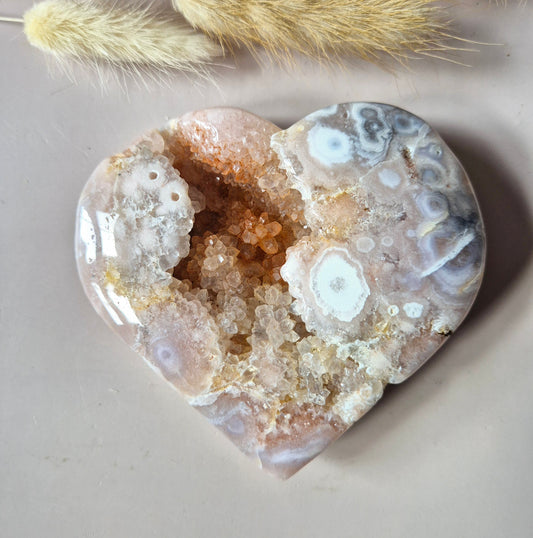 Edelsteen Druzy Pink Amethist Hart 260g (Roze Amethist)