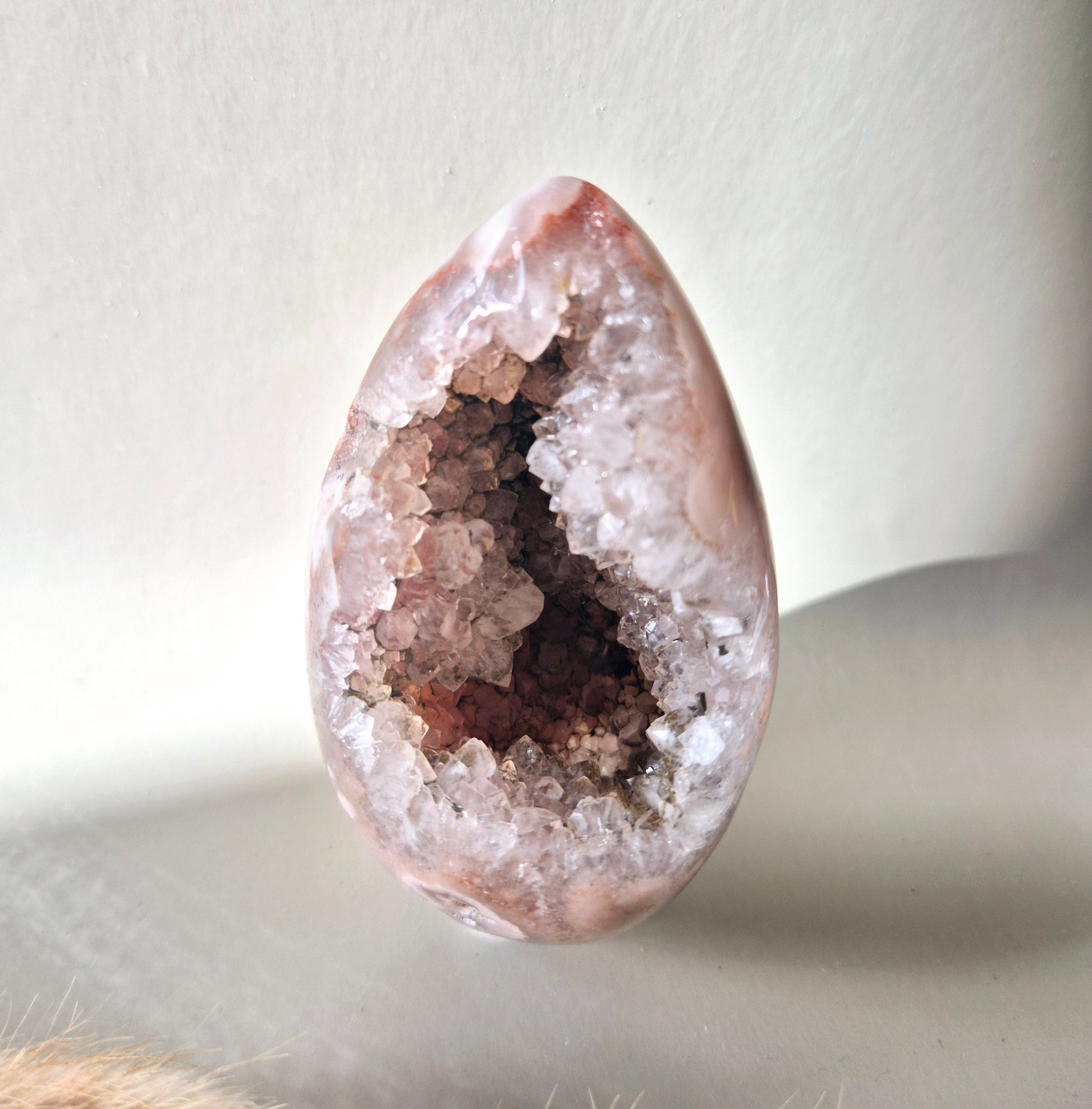 Pink Amethist ei 336 gram met druzy – roze kristal voor liefde, heling en rust – Moonlight Gemstones
