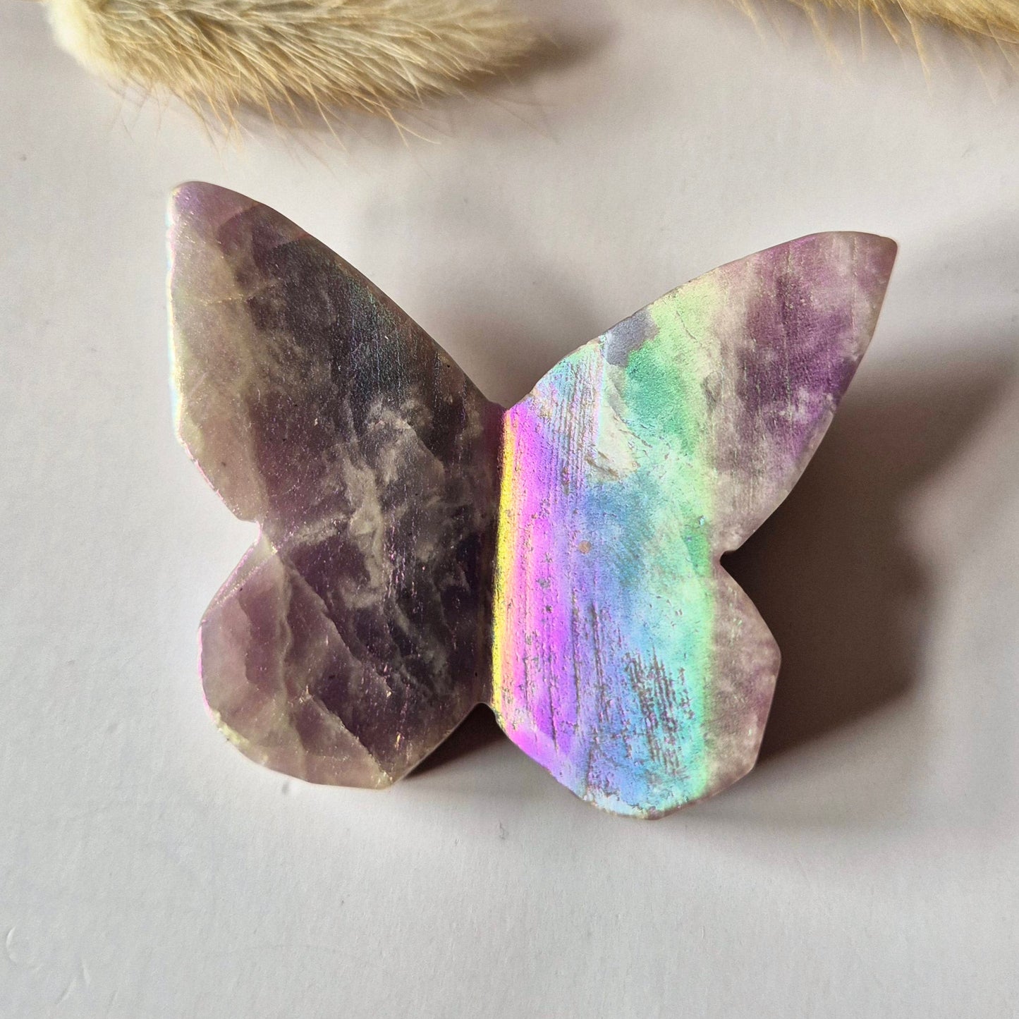 Edelstein Schmetterling 6x5 cm – Roter Netzstein