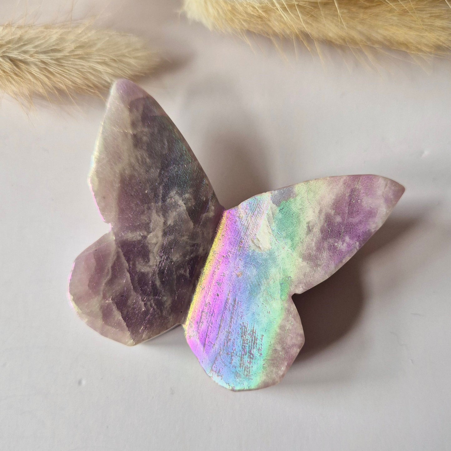 Edelstein Schmetterling 6x5 cm – Roter Netzstein