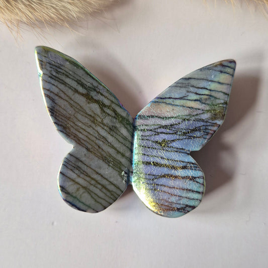 Edelstein Schmetterling 6x5 cm – Roter Netzstein