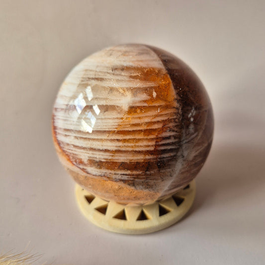 XL Fire Quartz Kristallen Bol – 70 mm (468g)| Energieversterkende Edelsteen voor Kracht en Focus