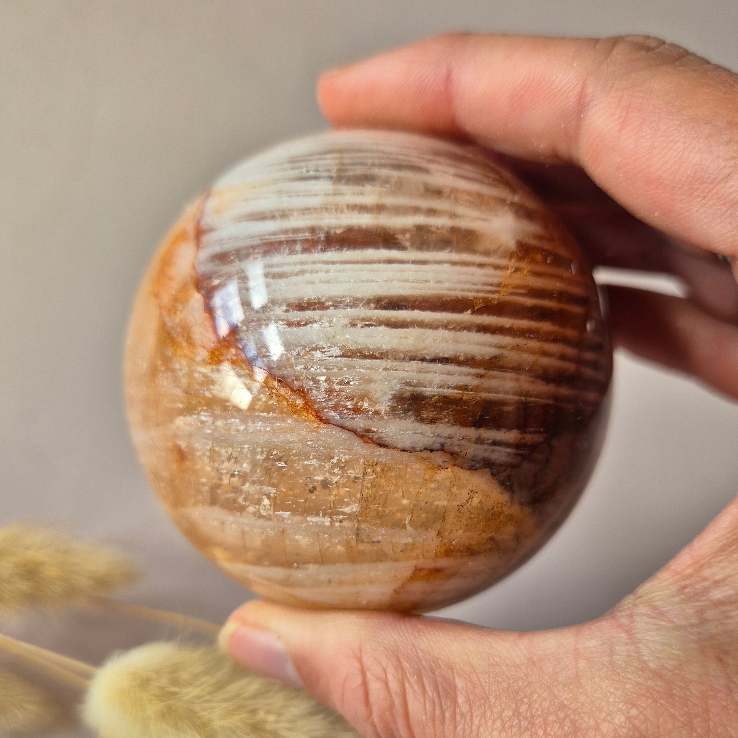 XL Fire Quartz Kristallen Bol – 70 mm (468g)| Energieversterkende Edelsteen voor Kracht en Focus