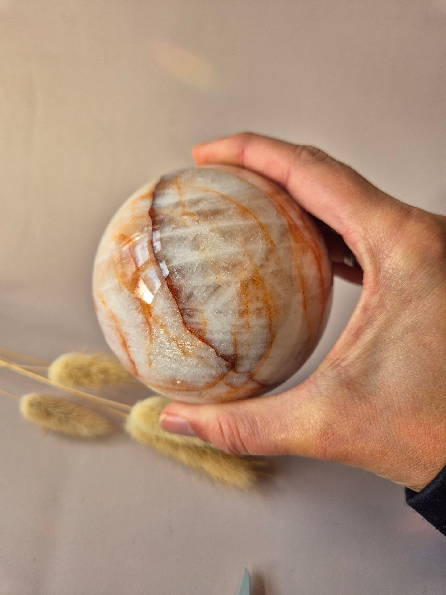 XL Fire Quartz Kristallen Bol – 73 mm (527g)| Energieversterkende Edelsteen voor Kracht en Focus (kopie)