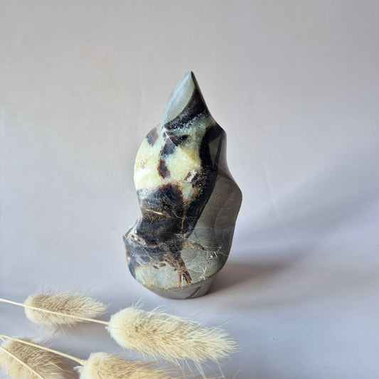 XL Edelsteen Septarian Flame – Aarding, Vertrouwen & Innerlijke Kracht (333g)