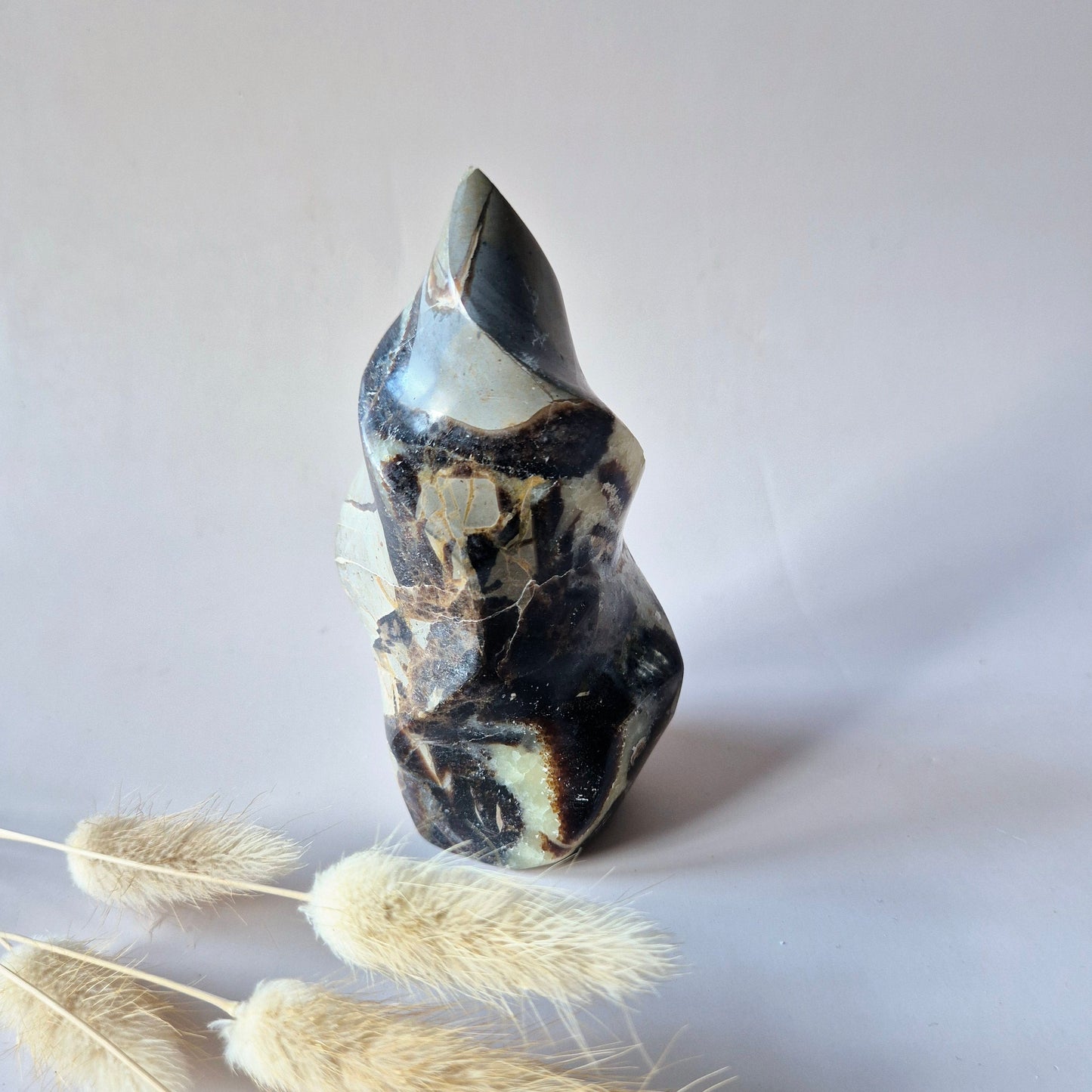 Edelstein Blauer Mondstein Flamme 7-9cm mit schönem Blitz