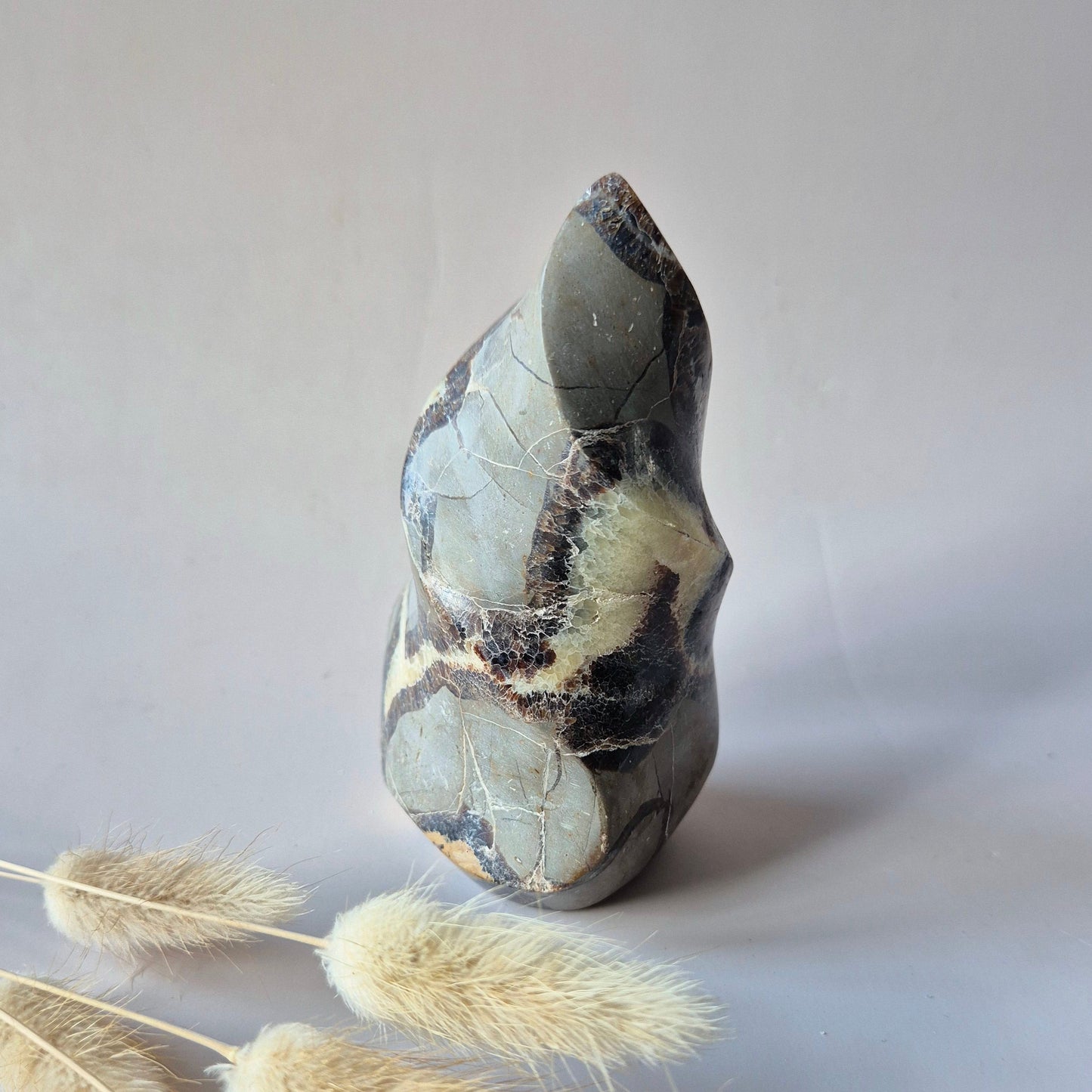 Edelstein Blauer Mondstein Flamme 7-9cm mit schönem Blitz