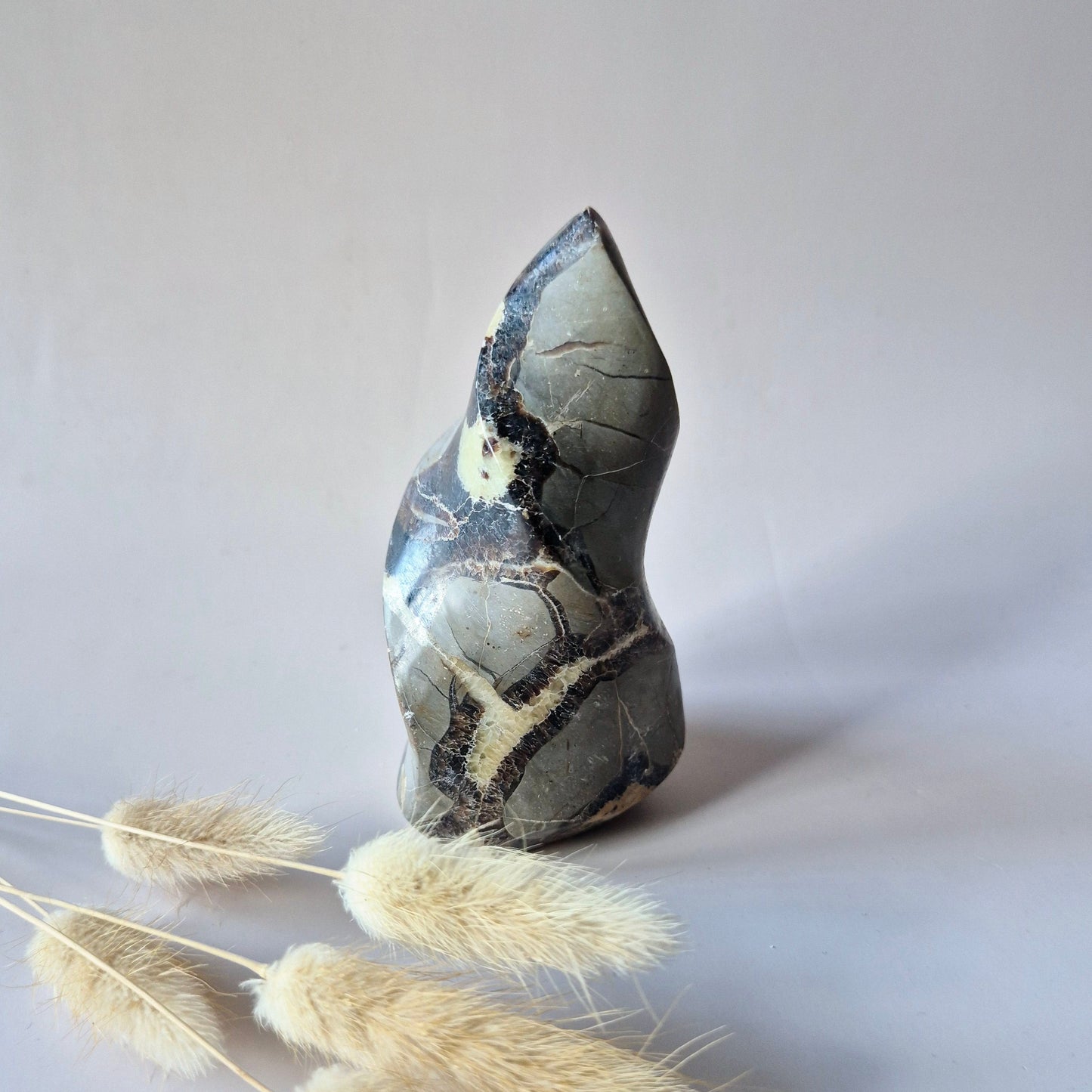 Edelstein Blauer Mondstein Flamme 7-9cm mit schönem Blitz