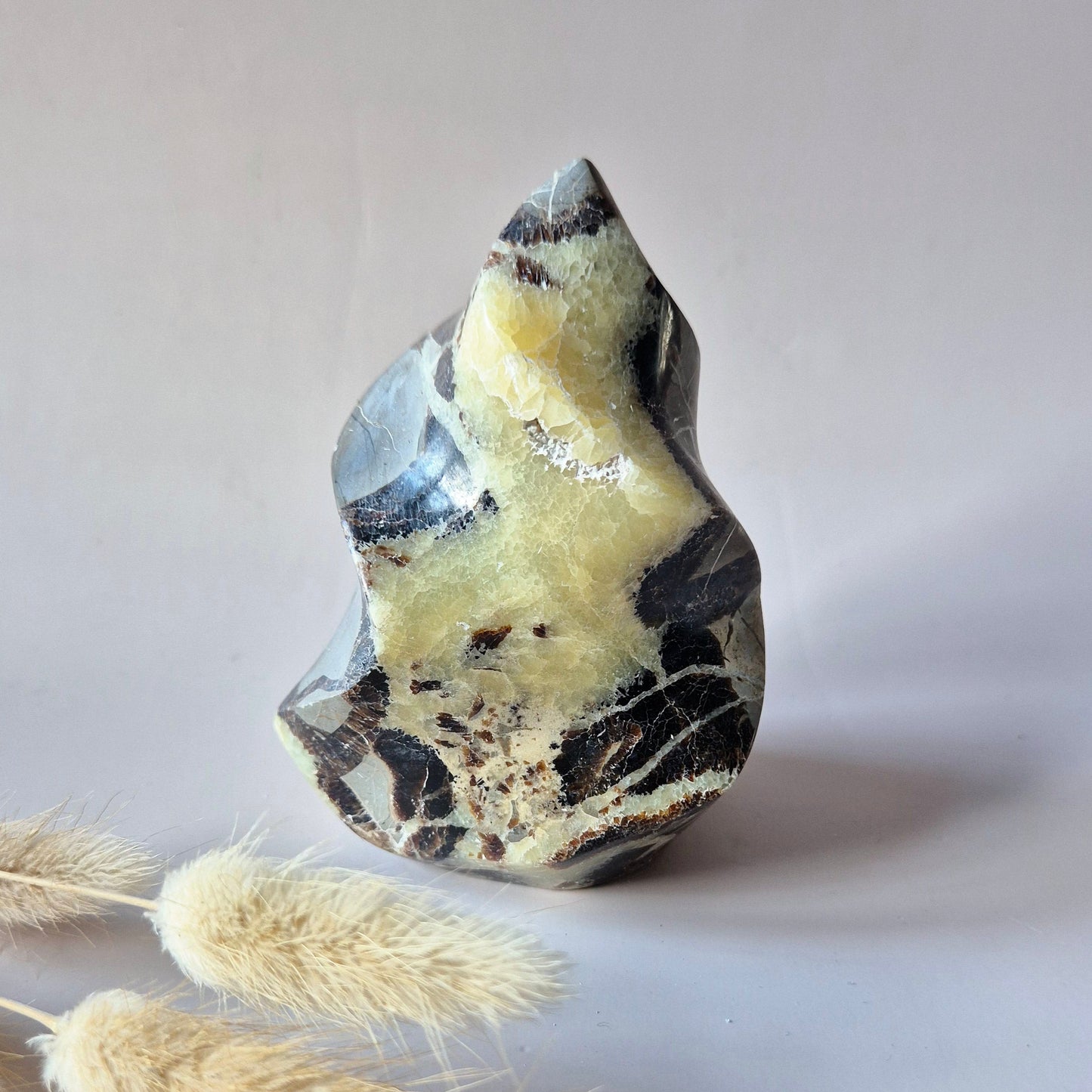 Edelstein Blauer Mondstein Flamme 7-9cm mit schönem Blitz