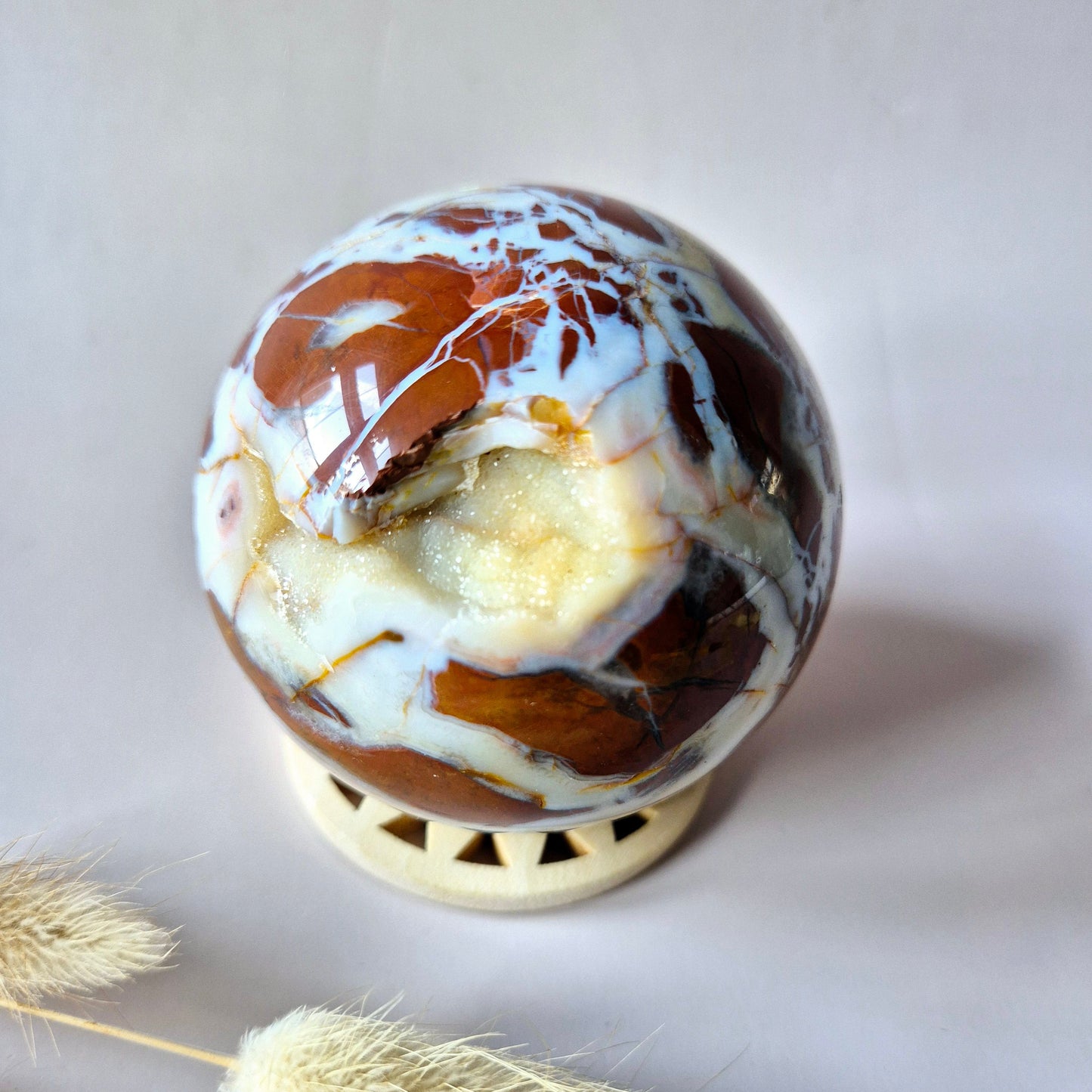 Edelsteen Druzy Agaat Bol – Harmonie, Rust & Positieve Energie (500g) Sphere