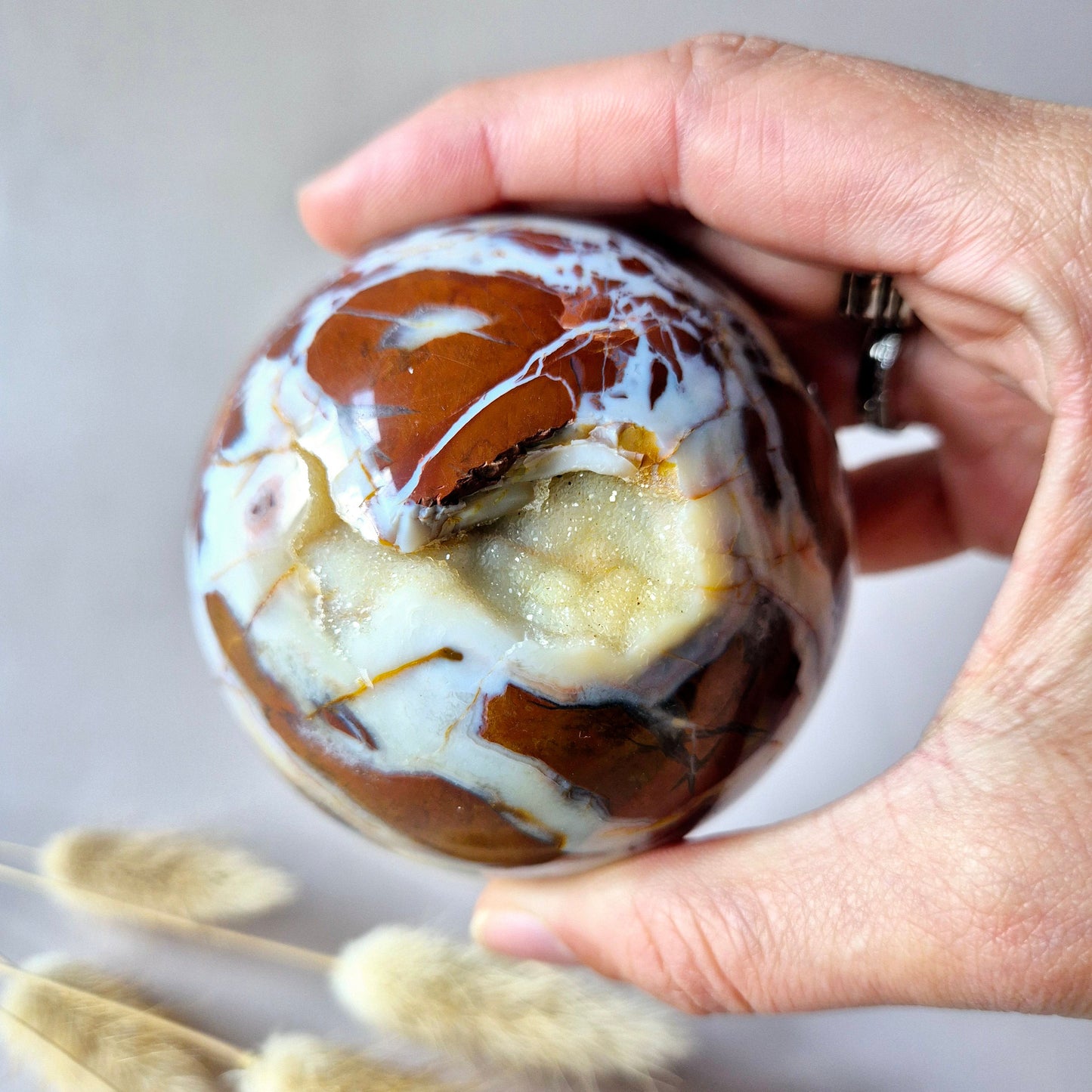 Edelsteen Druzy Agaat Bol – Harmonie, Rust & Positieve Energie (500g) Sphere