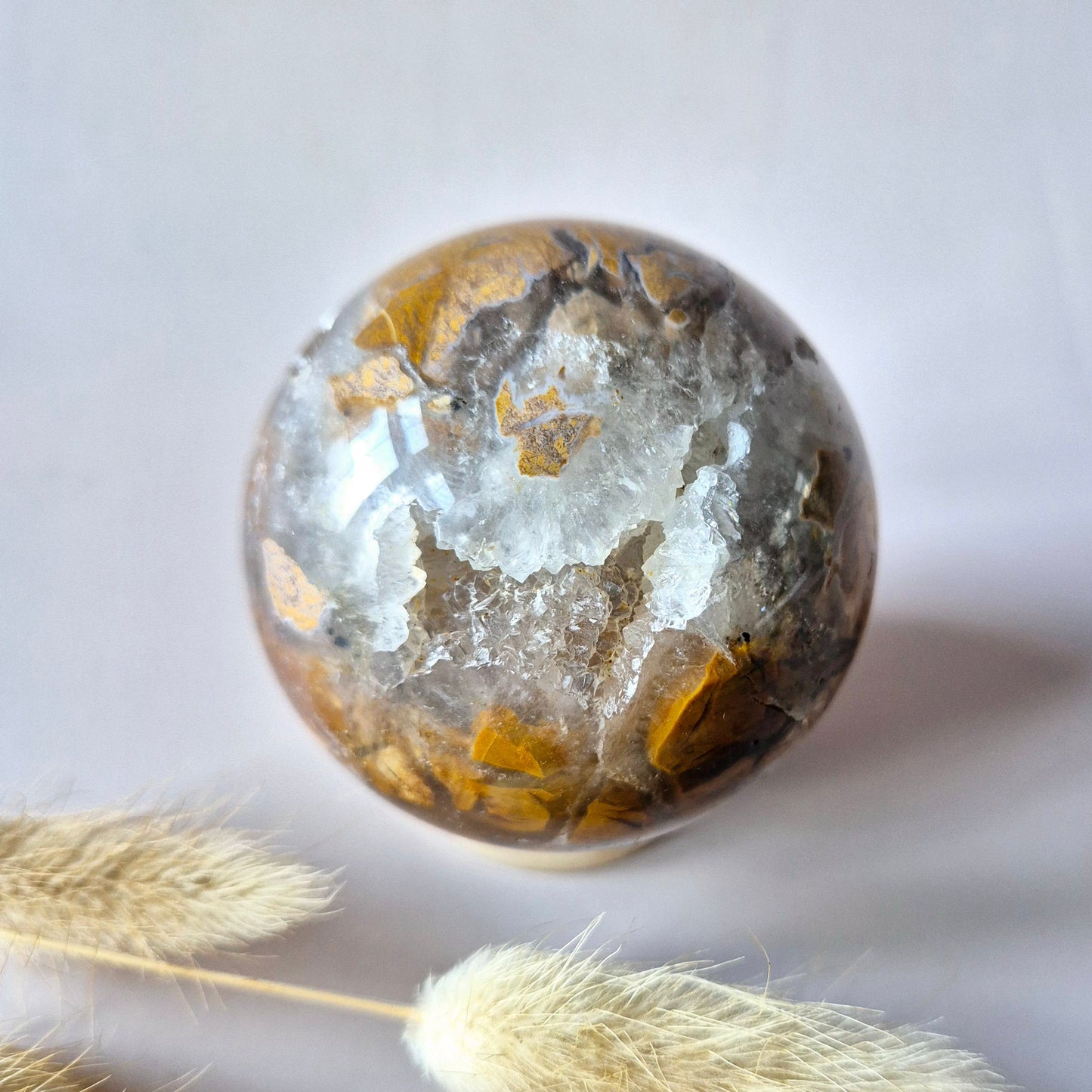 Edelsteen Druzy Agaat Bol – Harmonie, Rust & Positieve Energie (300g) Sphere