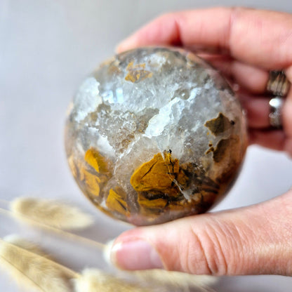 Edelsteen Druzy Agaat Bol – Harmonie, Rust & Positieve Energie (300g) Sphere