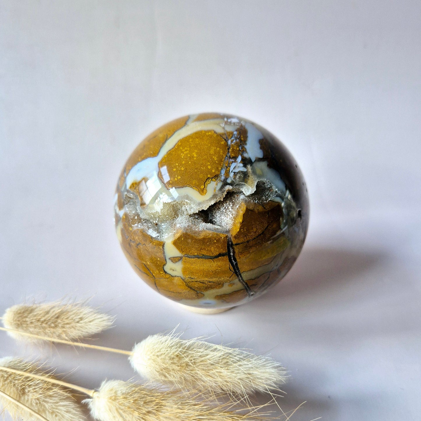 Edelsteen Druzy Agaat Bol – Harmonie, Rust & Positieve Energie (502g) Sphere