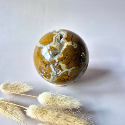 Edelsteen Druzy Agaat Bol – Harmonie, Rust & Positieve Energie (502g) Sphere